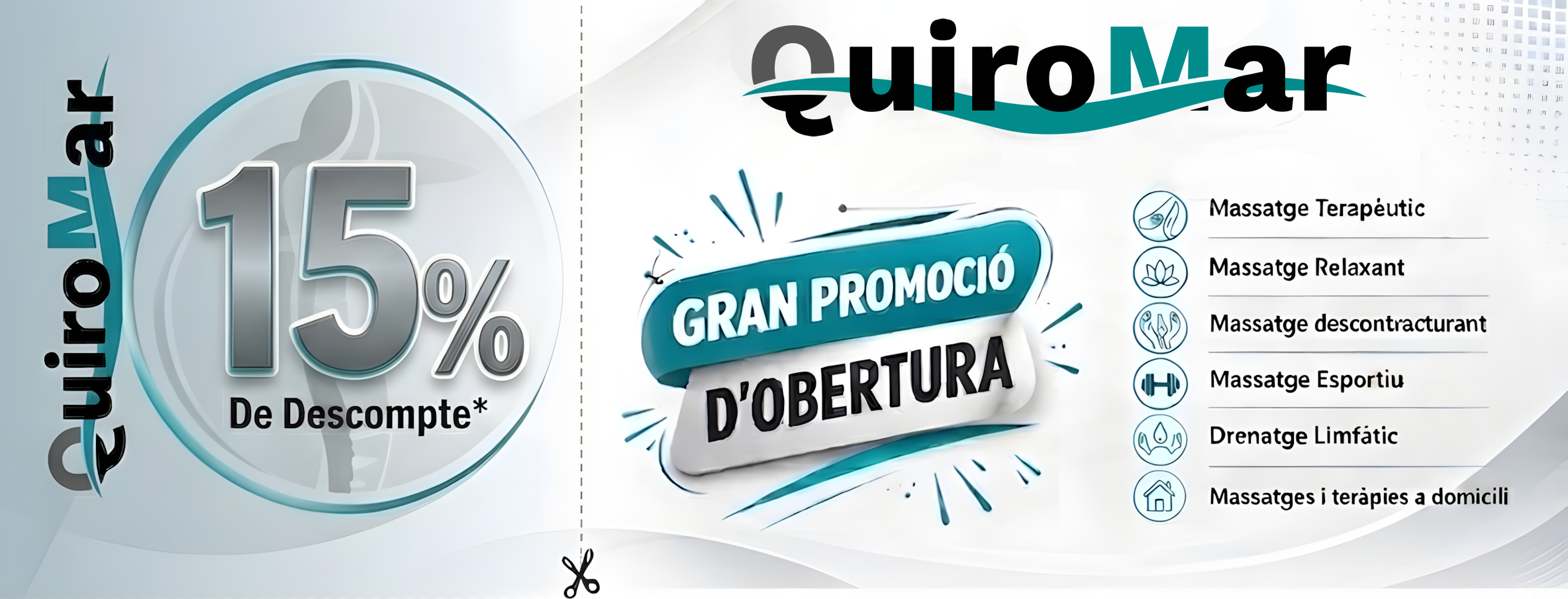 Descuento de apertura QuiroMar — promoción válida durante el mes de mayo